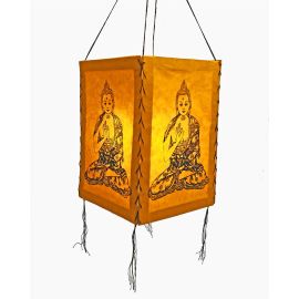 Lampenschirm Buddha, orange, LOKTA Papier, Papierlampe Lampion Hängelampe Nepal