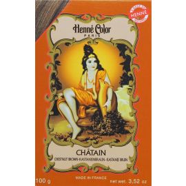 Henna Color KASTANIENBRAUN CHATAIN  Haarfarbe Pulver...