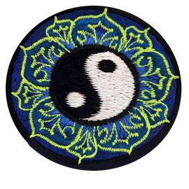 Aufnäher,Patches, Textilaufnäher, 8 cm, Nepal,Om,Buddha Eye,Yin Yang,Mandala,Peace