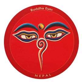 Magnet, Buddha Eyes rot,  Kühlschrankmagnet, Kühlschrank magnet , Pinnwand magnet , 7,2 cm
