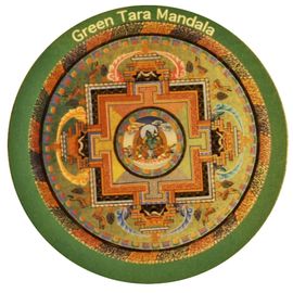 Magnet, Green Tara Mandala , Kühlschrankmagnet, Kühlschrank magnet , Pinnwand magnet , 7,2 cm
