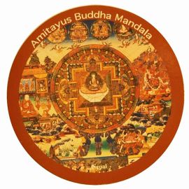 Magnet, Amitayus Buddha Mandala , Kühlschrankmagnet, Kühlschrank magnet , Pinnwand magnet , 7,2 cm