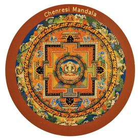 Magnet, Chenresi Mandala , Kühlschrankmagnet, Kühlschrank magnet , Pinnwand magnet , 7,2 cm