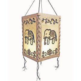 Lampenschirm Elefant, naturfarben, LOKTA Papier, Papierlampe Lampion Hängelampe Nepal