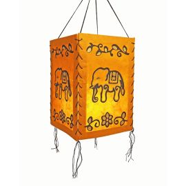 Lampenschirm Elefant, orange, LOKTA Papier, Papierlampe Lampion Hängelampe Nepal