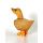 Ente Holz Mini Ente mit orangenen Stiefeln Höhe ca. 11-12 cm
