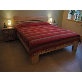 Tagesdecke "KERALA" bordeaux-rot-braun gestreift 100% Cotton, 2 Größen
