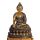 Buddha sitzend mit Bhumisparsha-Mudra aus Messing-Kupfer-Eisen, 44 cm hoch