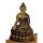 Buddha sitzend mit Bhumispara-Mudra aus Messing-Kupfer-Eisen, 44cm hoch