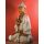 Buddha Figur aus Suar Holz mit weißem Gewand im Gyan Mudra, sitzend, ca. 60 cm hoch