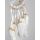 Weißer Mond Traumfänger "Dream Catcher" mit Federn & hellen Holzperlen, ca. 35 cm lang