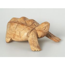 "Kleine Schildkröte" Figur aus Suar Holz, naturfarben, ca. 9 cm lang