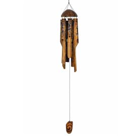 Windspiel & Klangspiel mit Geckos bemalt, ca. 50 cm lang