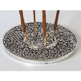 Räucherstäbchenhalter "Symbole" mit Verzierung | ca. 9,5 cm Durchmesser