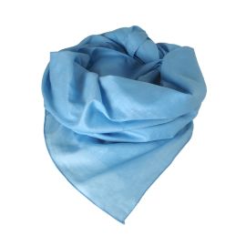 Tuch Halstuch 100% Baumwolle unifarben hellblau | ca. 100 x100 cm
