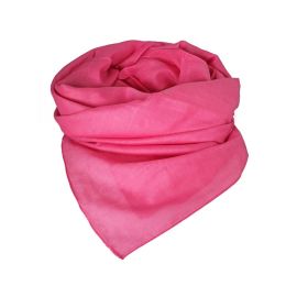 Tuch Halstuch 100% Baumwolle unifarben rosa-pink | ca. 100 x100 cm