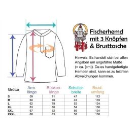 Fischerhemd mit Brusttasche mehrfarbig blau gestreift 100% Baumwolle Cotton aus Nepal L