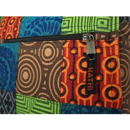 Tasche Umhängetasche Patchwork Muster bunt mit überlappendem Deckel | ca. 20x20x6 cm