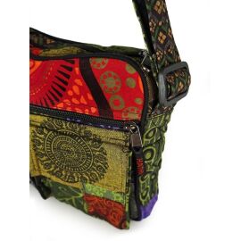 Tasche Umhängetasche Patchwork Muster bunt im Retro Stil | ca. 20x24x5 cm