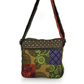 Tasche Umhängetasche Patchwork Muster bunt im Retro Stil | ca. 20x24x5 cm
