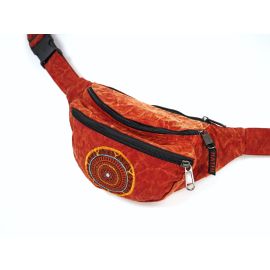 Mandala Gürteltasche Bauchtasche Hüfttasche Baumwolle stonewashed | orange