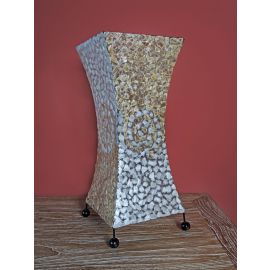 Tischlampe mit Muschelplättchen | Höhe ca. 40 cm