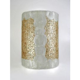 Wandlampenschirm mit Muschelplättchen | ca. 30x23x12,5 cm