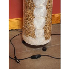 Stehlampe mit Muschelplättchen in Sanduhrform | 3 Größen wählbar