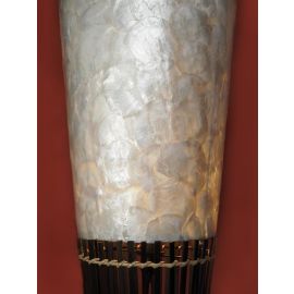Stehlampe mit Muschelplättchen | Höhe ca. 80 cm