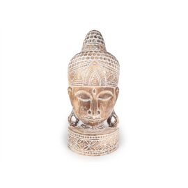 Buddha Kopf white wash 60 cm
