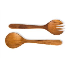 Salatbesteck medium Teak Holz