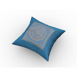 Kissenhülle Brokat 40 x 40 cm blau