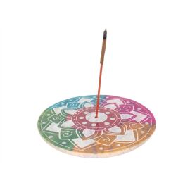 Räucherstäbchenhalter Blume rund Speckstein 10 cm