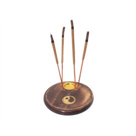 Halter f.Räucherstäbchen u/Räucherkegel Holz 7,5 cm. versch.Motive