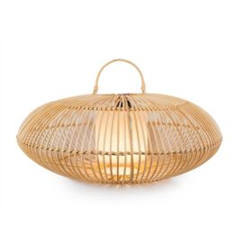 Lampenschirm Rattan 40 cm zum Hängen flach