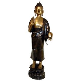 Buddha stehend, Messing,Höhe 130 cm