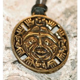 Amulett Messing INDIANISCHE SEELE des SONNENGOTTS  Talisman