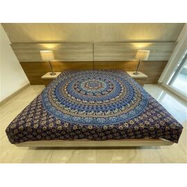 Decke bedruckt, Überwurf Camel- Mandala ca 210x240 cm