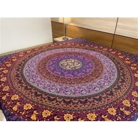 Decke bedruckt, Überwurf ca 210x240cm  Ornamente Lila