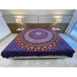Decke bedruckt, Überwurf ca 210x240cm  Ornamente Lila
