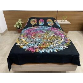 Decke bedruckt, Überwurf  Traumfänger Multicolor ca 140x210 cm