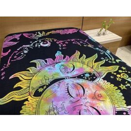 Decke bedruckt, Überwurf Sonne ca 140x210 cm multicolor