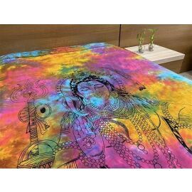 Decke bedruckt, Überwurf Shiva ca 140x210 cm multicolor