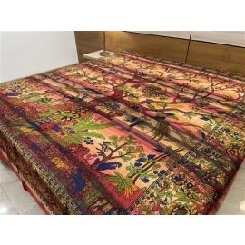Decke bedruckt, gewebt, Überwurf Lebensbaum ca 210x240 cm